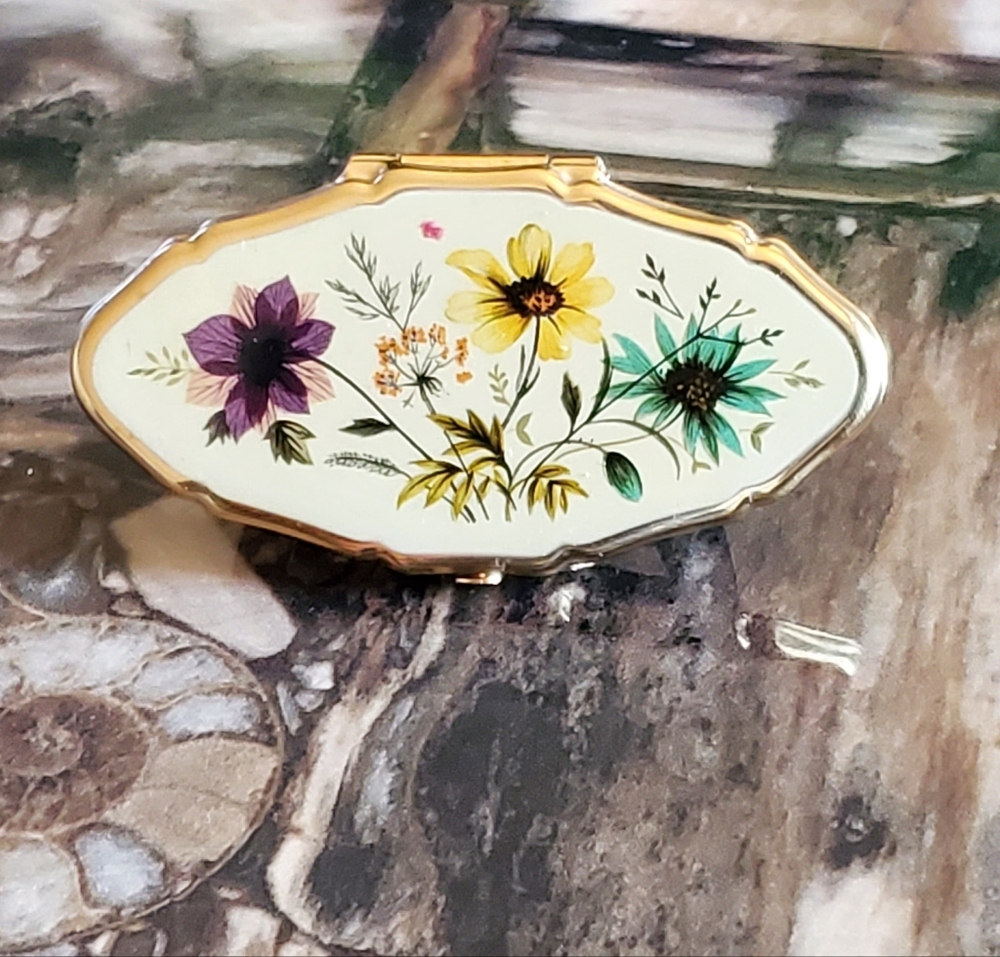 Vtg. Enameled Lipstick Holder
